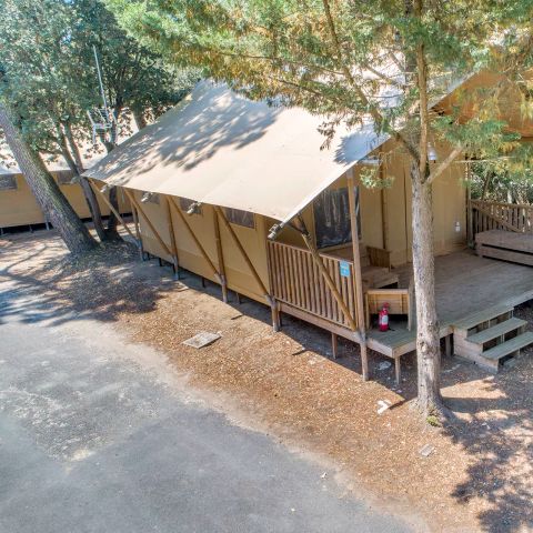 CANVAS AND WOOD TENT 6 people - Lodge PREMIUM BAHAMAS 6 people MEZZANINE