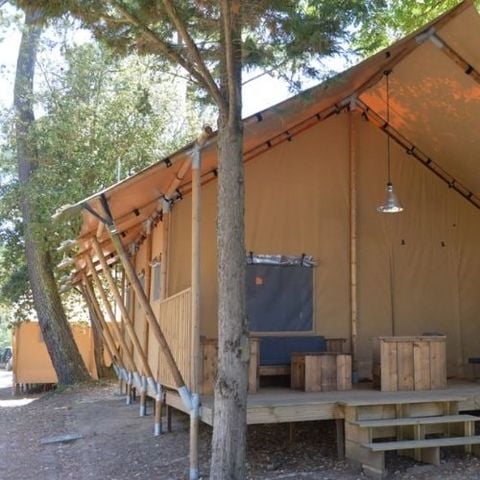 TENTE TOILE ET BOIS 6 personnes - Lodge PREMIUM BAHAMAS 6 personnes