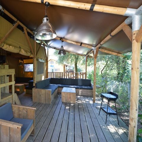 SafariZelt 8 Personen - Lodge PREMIUM BAHAMAS 8 Personen MEZZANINE