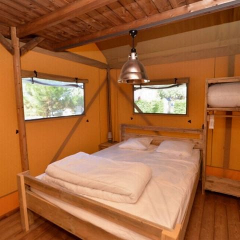 Canvas and wooden tent 8 persons - Lodge PREMIUM BAHAMAS 8 people MEZZANINE