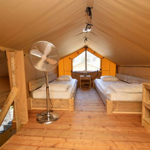 TENTE TOILE ET BOIS 8 personnes - Lodge PREMIUM BAHAMAS 8 personnes MEZZANINE