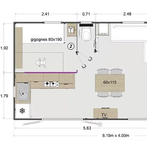 Mobile home 4 persons - Mobile-home GRENADINES**** sleeps 4