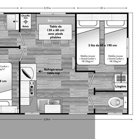 Mobile home 4 persons - Classic Compact