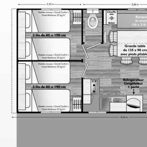 Mobile home 6 persons - Classic
