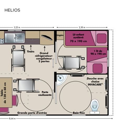 MOBILE HOME 4 people - Comfort Large - PMR