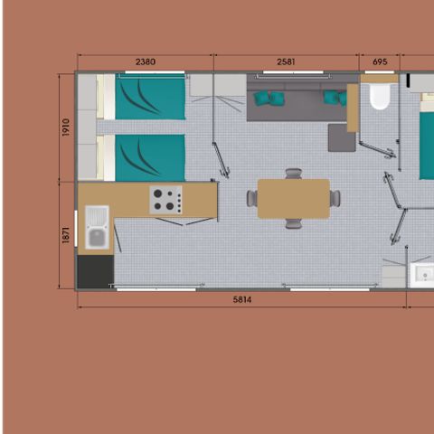 Mobile home 4 persons - Premium