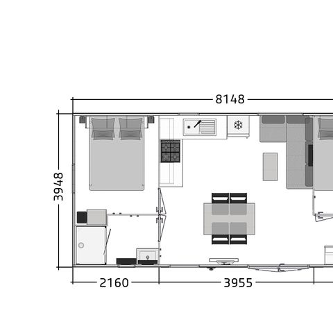 MOBILHOME 4 personas - Premium 2 bdrms