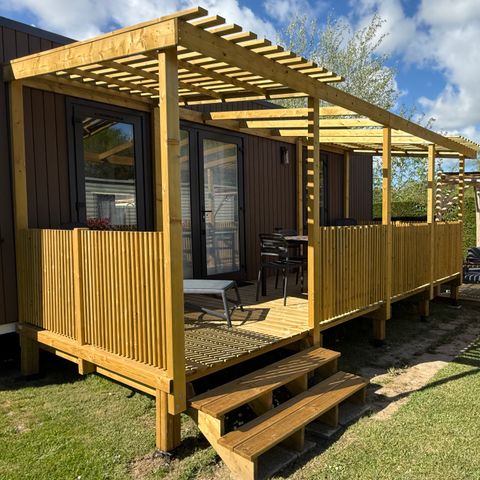 Mobilhome 4 personas - Casa móvil de lujo con aire acondicionado - 2 dormitorios - 2 baños - 2 WC (año 2025)