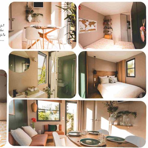 MOBILHOME 4 personnes - Coté jardin Emeraude 2CH 4PERS