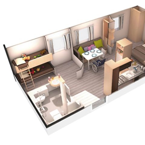 MOBILHOME 4 personas - CASA PMR 2BED 4PERS