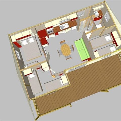 CHALET 6 personas - Chalet Vanille 3CH 6PERS