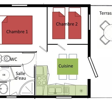 CHALET 4 personas - 25 m²