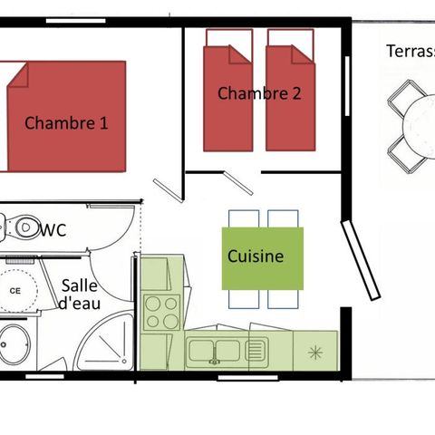 Chalet 4 personen - 25 m²