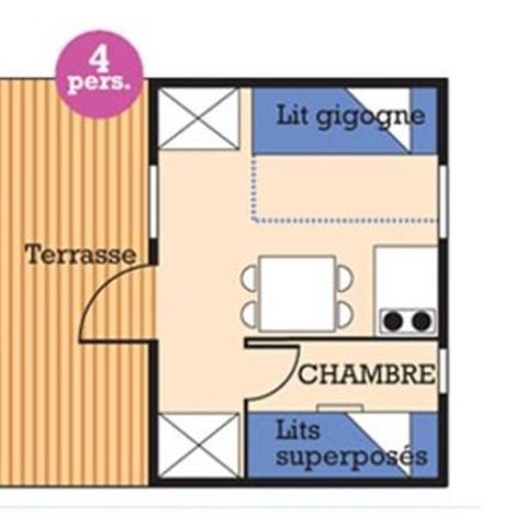 Chalet 4 personen - ISABELLE ohne Sanitäranlagen