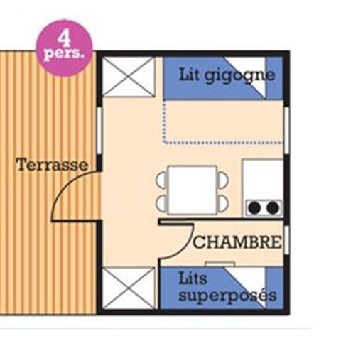 Chalet 4 persons - ISABELLE without sanitary facilities