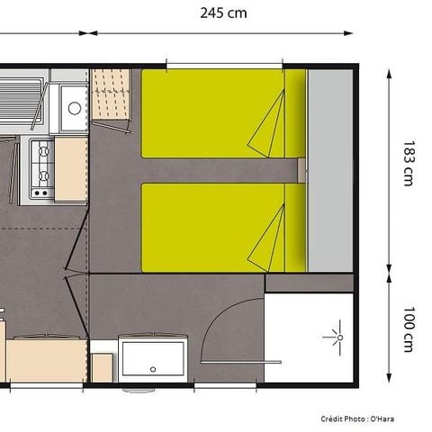 Stacaravan 4 personen - LISERON