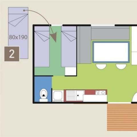 MOBILHOME 4 personnes - Cottage Santoline