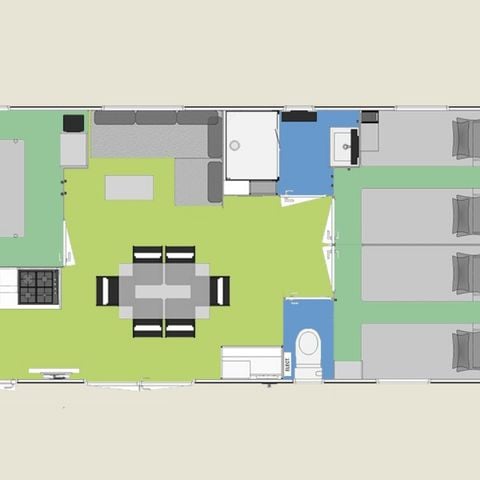 Stacaravan 6 personen - Huisje Olearia