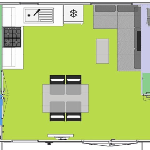 Stacaravan 4 personen - Vakantiehuis Macéron
