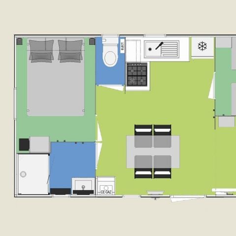 Stacaravan 4 personen - Huisje Iberis