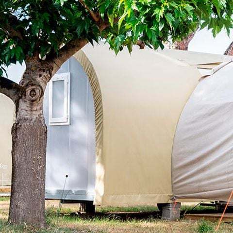 Tente en toile et en bois 4 personnes - Coco Sweet 2 chambres