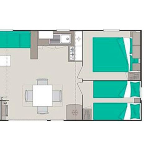 MOBILHOME 9 personas - 2017 | Smala Terraza 4 dormitorios