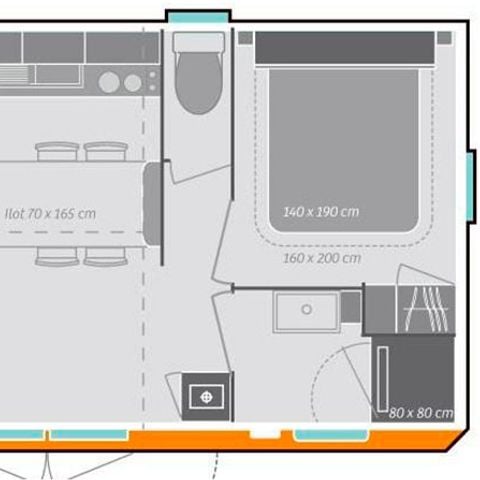 MOBILHOME 5 personnes - 2017 | O'Hara 784 Terrasse 2 chambres