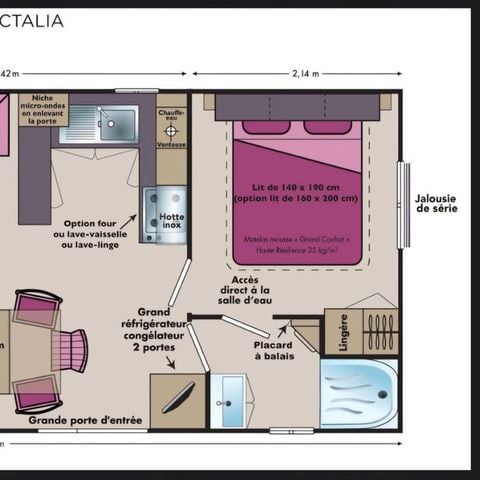Mobilhome 6 personnes - Rétro - 3 chambres