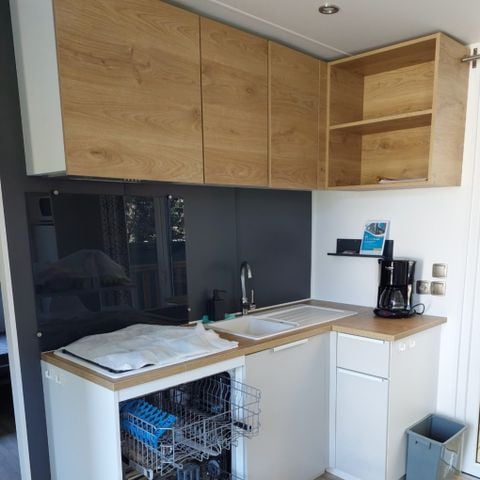MOBILHOME 6 personas - Contemporáneo, con vistas al jardín, 6 personas - 3 dormitorios
