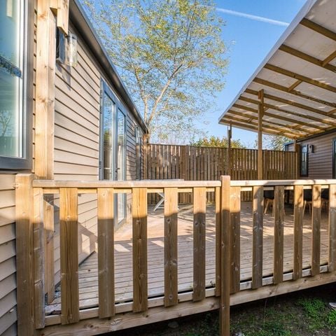 Stacaravan 10 personen - Tribu met twee naast elkaar gelegen woningen