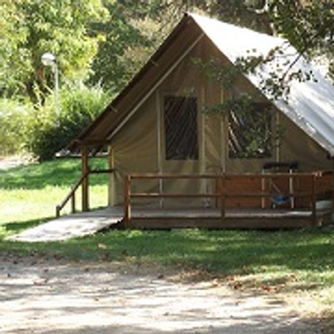 Canvas and wooden tent 2 persons - PMR (without sanitary facilities)