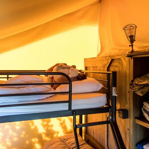Tente en toile et en bois 5 personnes - Lodge Kenya 5 pers - 2 chambres