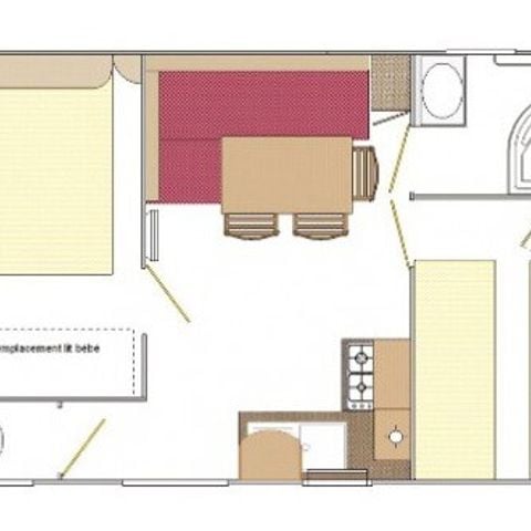 Mobilheim 4 Personen - MIT TERRASSE