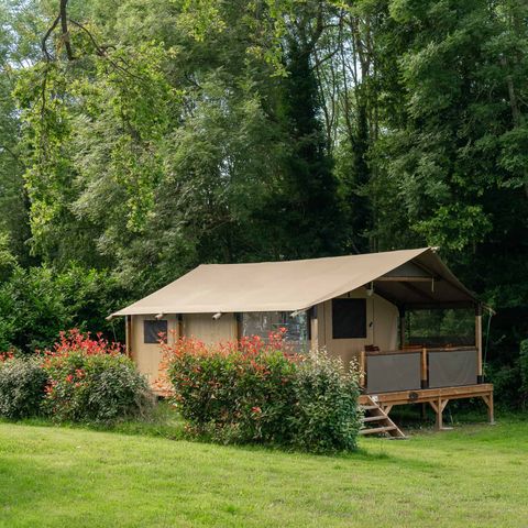Canvas and wooden tent 5 persons - 4 person Ecolodge tent