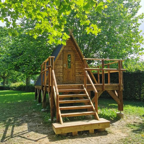 Einzigartig 3 personen - Holzhütte mit Terrasse (2 Erwachsene + 1 Kind)