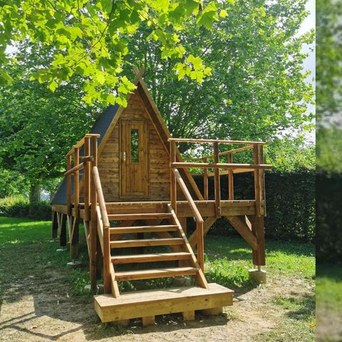 Allogi 3 persone - Cabina di legno con terrazza (2 adulti + 1 bambino)