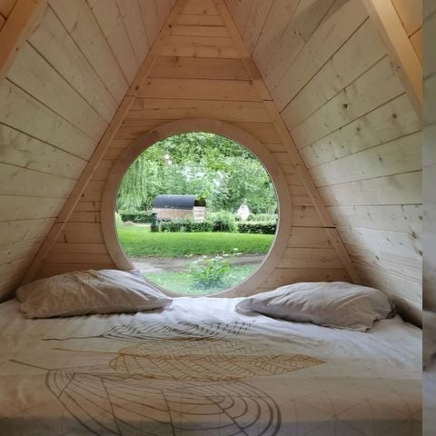 UNIEKE ACCOMMODATIE 3 personen - Houten hut met terras (2 volwassenen + 1 kind)