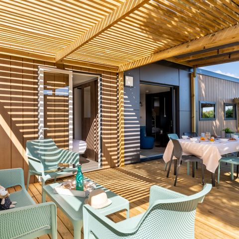 MOBILHOME 4 personas - EXCLUSIVO Jacuzzi de 2 dormitorios con suite principal