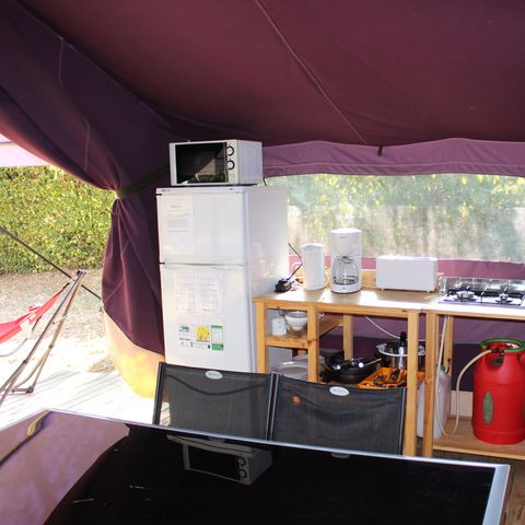 Tente en toile et en bois 5 personnes - LODGE NATURE