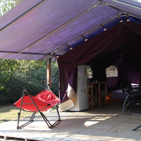 Tente en toile et en bois 5 personnes - LODGE NATURE