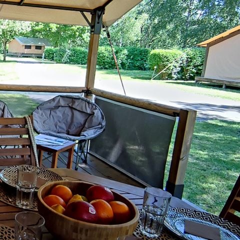 TENTE TOILE ET BOIS 5 personnes - LODGE NATURE FAMILLE