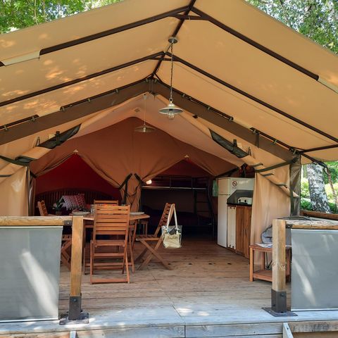 Tente en toile et en bois 5 personnes - LODGE NATURE FAMILLE