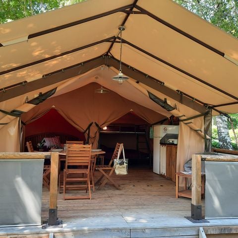 TENTE TOILE ET BOIS 5 personnes - LODGE NATURE FAMILLE