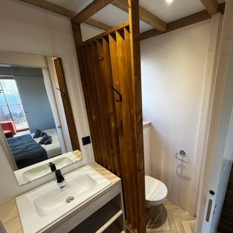 CHALET 7 personnes - Prestige 60 m² (3 chambres) dont terrasse couverte + Clim + TV + LV + Plancha