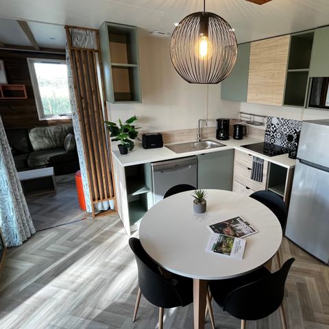 Chalet 7 persons - Prestige 60 m² (3 bedrooms) including covered terrace + Air conditioning + TV + LV + Plancha