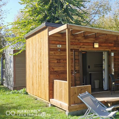 Chalet 2 persons - PREMIUM 24m² (1 bedroom in the living room) including covered terrace + TV