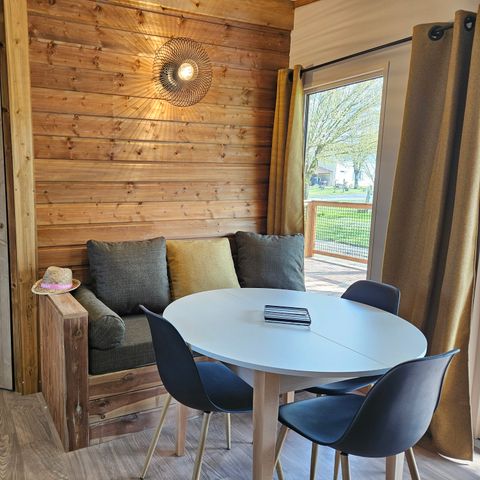Mobile home 6 persons - Premium 56 m² (3 bedrooms) including enclosed semi-covered terrace + Air conditioning + TV + LV + Plancha