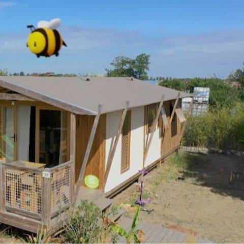 Lodge 4 personen - Lodge-Hütte Sweet Flower Confort + 32m² 2 Zimmer 4 Pers.