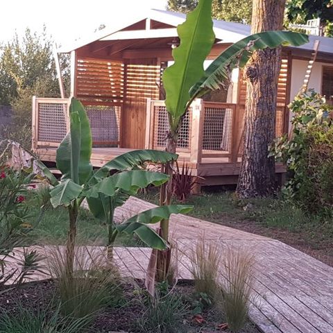Lodge 4 personen - Lodge-Hütte Sweet Flower Confort + 32m² 2 Zimmer 4 Pers.