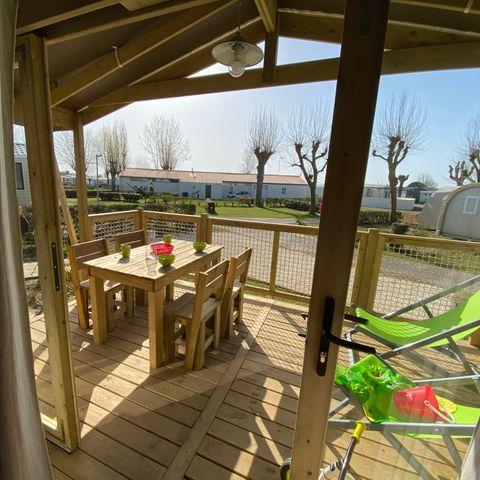 Lodge 4 personen - Lodge-Hütte Sweet Flower Confort + 32m² 2 Zimmer 4 Pers.